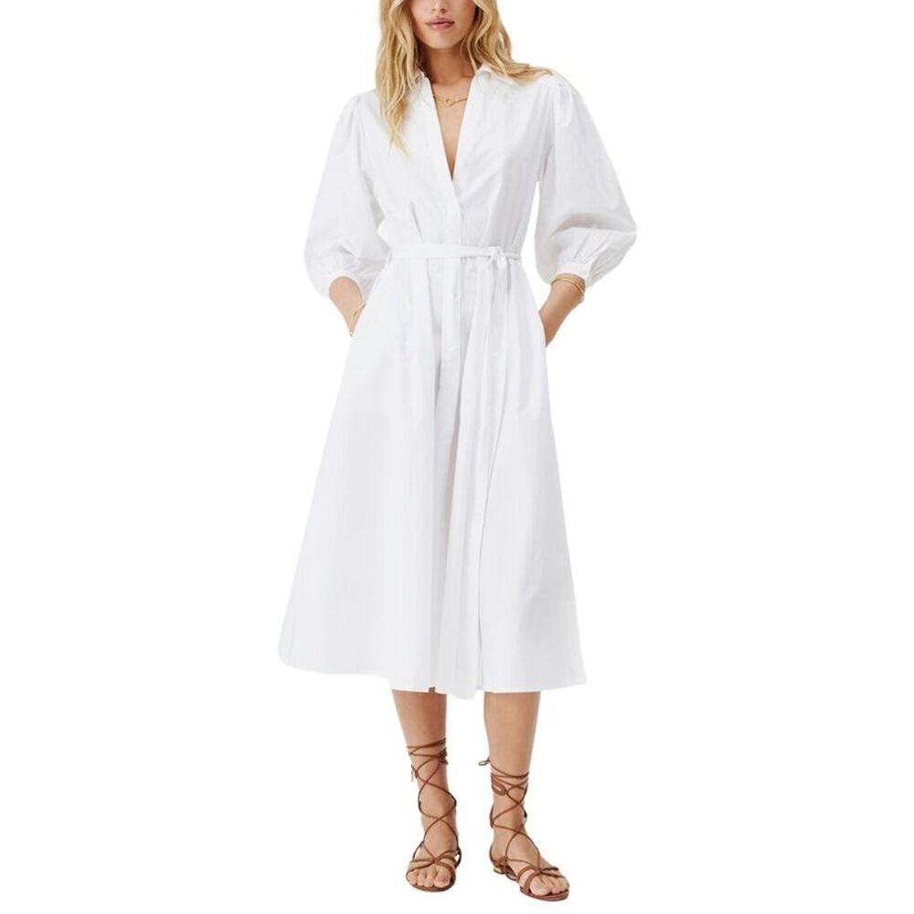 Melissa Odabash Womens  Alexandra  Midi Dress, White